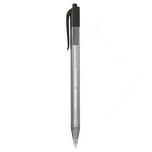 Caneta Retrátil Esferográfica Paper Mate Kilometrica 100 Rt Preta
