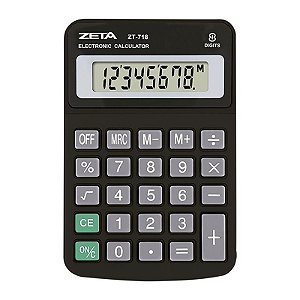 Calculadora De Mesa 8 Dígitos Zeta ZT718