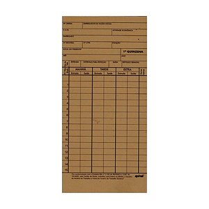 Impresso Cartão de Ponto Palha Spiral 86mmX180mm BL C/100 FL