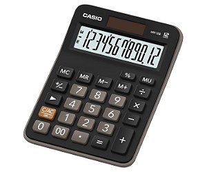 Calculadora de Mesa 12 Dígitos Big Display Preta CASIO MX-12B-S4-DC