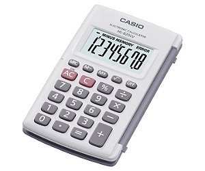 Calculadora de Bolso 04 Operações Big Display com Tampa CASIO HL-820LV-WE-S4-DP