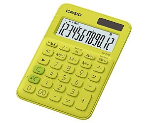 Calculadora de Mesa 12 Dígitos Big Display Verde CASIO MS-20UC-YG-N-DC