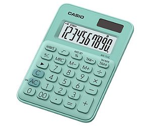 Calculadora de Mesa 8 Dígitos Big Display Turquesa CASIO MS-7UC-GN-N-DC