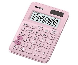 Calculadora de Mesa 8 Dígitos Big Display Rosa CASIO MS-7UC-PK-N-DC