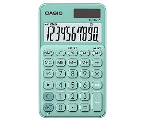 Calculadora de Bolso 10 Dígitos Cálculo de Hora Turquesa CASIO SL-310UC-GN-N-DC