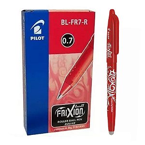 Caneta Esferográfica Pilot BL-FR7 Frixion Ball Vermelha CX C/ 12 Un