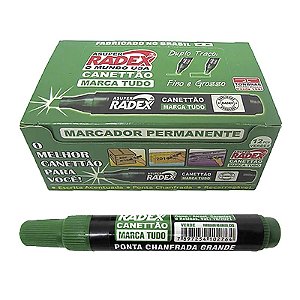 Pincel Permanente Atômico Radex Verde CX C/ 12 Un