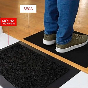 Kit Tapete Sanitizante Pedilúvio  e Tapete Secante 60x40 Kapazi