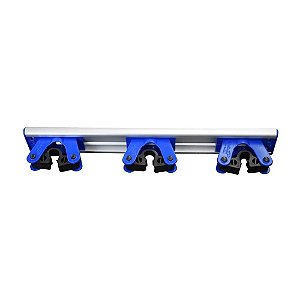 Suporte Vassoura Organizador 3 peças Azul MVOA03AZ