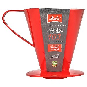 Suporte Coador Plastico Filtro 103 Melitta Vermelho