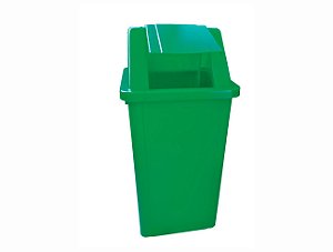 Lixeira Plastica 100l Quad. Tampa Vai Vem Cc11vd Verde Bralimpia