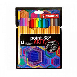 Caneta Hidrografica Point 88 Arty com 18 Cores Sortidas Stabilo 76.4800