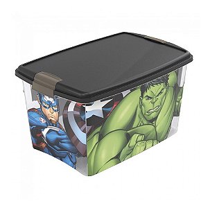 Caixa Organizadora 46L C/Trava Avengers 196 Plasútil