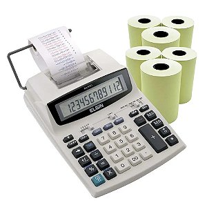 Calculadora MA 5121 Elgin + 6 Bobinas 57mmx30m