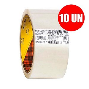 Fita Adesiva Embalagem 45x45 Transparente 5802 3M C/10 UN