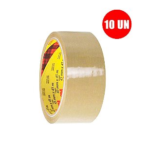 Kit Fita Adesiva Embalagem 45x45 Marrom 5802 3M C/10 Unidades