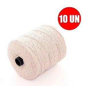 Barbante 4/8 Algodão Cru 200g C/10 UN