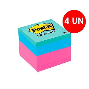 Bloco Adesivo Post-it 3M Cubo Ultra 400 Fls C/4 UN