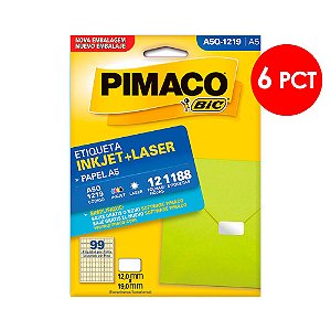 Etiqueta Pimaco InkJet+Laser Branca A5 Q1219 C/6 PCT
