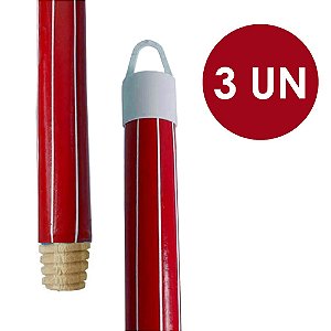 Cabo de Madeira 1,50m Plastificado C/ Rosca 3 UN