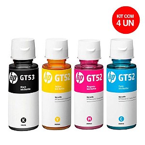 kit Cartucho Garrafa Original GT53 (1VV22) e GT52 (M0H54, M0H55, M0H56) com 4 UN