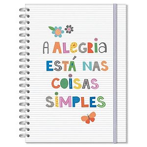 Caderno Universitário 96fls Frases Coloridas Fina Ideia 2345