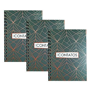 Kit Indice Telefônico Comercial Capa Dura 21,5X15 9006 Abyara C/3 Un