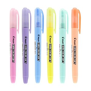 Kit Pincel Marca Texto Pilot Soft Pastel C/6 Unidades