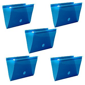 Kit Pasta Suspensa Plástica Azul com 5 Peças