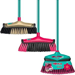 Kit Vassoura Noviça com 3 Modelos - 01 Original, 01 Piso Delicado e 01 Varry 1000