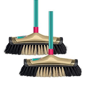 Kit Vassoura Noviça para Piso Delicado com Cabo 1882 - 2 Peças