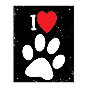 Placa Decorativa I Love Pets 18x23 Dec28 Sinalize Store