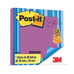 Bloco Adesivo Post-it 3M POP-UP 76x76mm Roxo