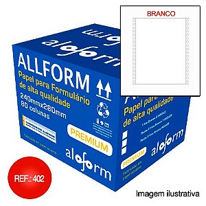 Formulário Allform 80 Colunas 3 Vias Branco 402 CX C/600 JGS