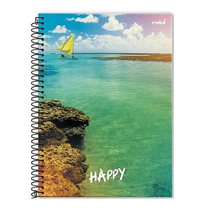 Caderno Espiral 1/4 Capa Flexível 96 Folhas Credeal