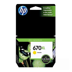 Cartucho Hp Cz120-Al 670xl Yellow 9ml Para HP Deskjet 4615, 4625, 5525