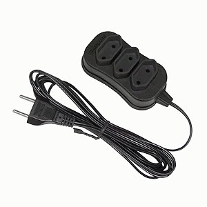 Extensão Elétrica 3 Tomadas C/ 3 Metros  3 Pinos Force Line
