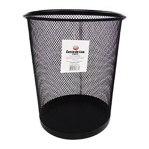 Cesto De Lixo Aramado Preto 27cm Kz08225