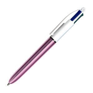 Caneta Esferográfica 4 Cores Metálica Rosa BIC