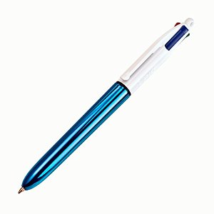 Caneta Esferográfica 4 Cores Metálica Azul BIC
