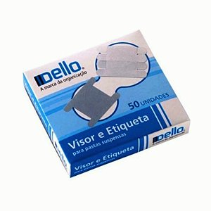 Visor e Etiqueta para Pasta Suspensa Dello 116 CX C/50 UN