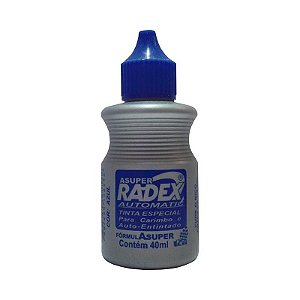 Tinta para Carimbo e Auto-Entintado 40ml Radex Azul