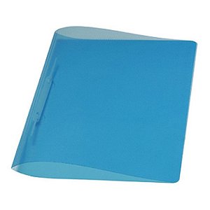Pasta Dobrada Plástica C/ Trilho Azul Dello