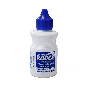 Tinta para Carimbo Radex 40ml Azul