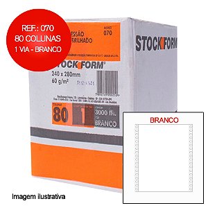Formulário Agaprint 80 Colunas 1 Via Branco 070 CX C/3000 JGS