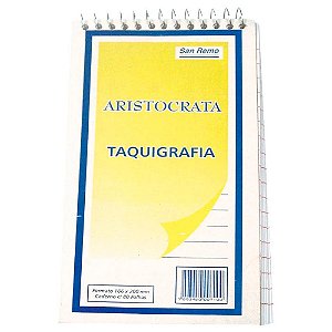 Caderno Taquigrafia Pautado 80 Folhas San Remo