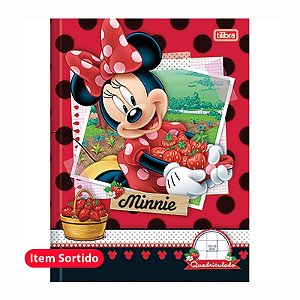 Caderno Quadriculado Brochura 1x1cm 40Fls Minnie Tilibra