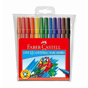 Caneta Hidrocor 12 Cores Faber Castell