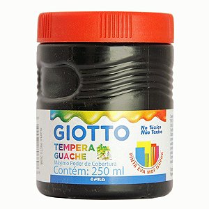 Tinta Guache 250ML Preto Giotto