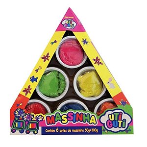 Kit Massa de Modelar 50g  6 Cores Uti Guti
